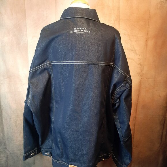 Rocawear Jacket XXL Dark Blue Denim Hip Hop Urban Streetwear vintage 2000 Y2K - Picture 2 of 7